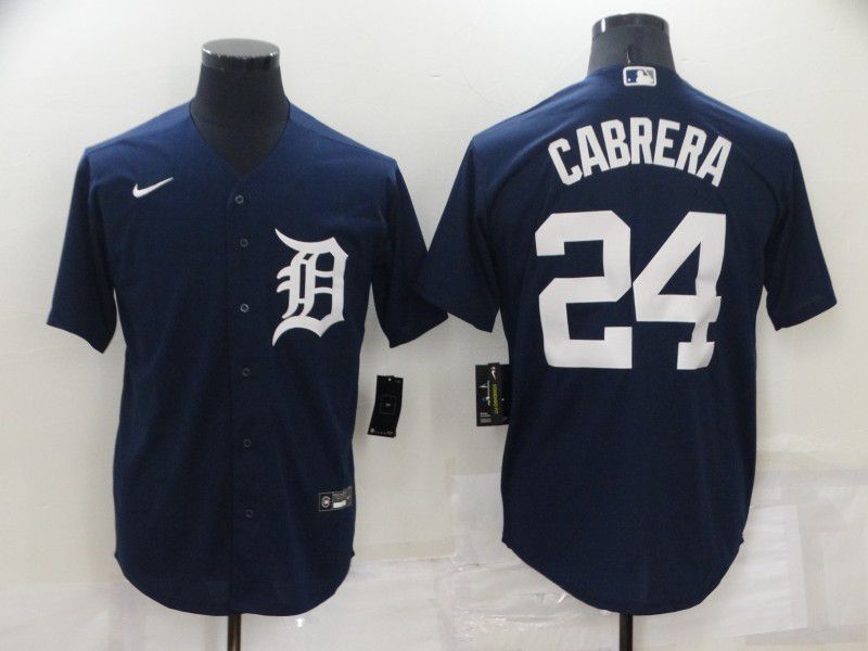 Men Detroit Tigers 24 Cabrera Blue Game Nike 2022 MLB Jersey